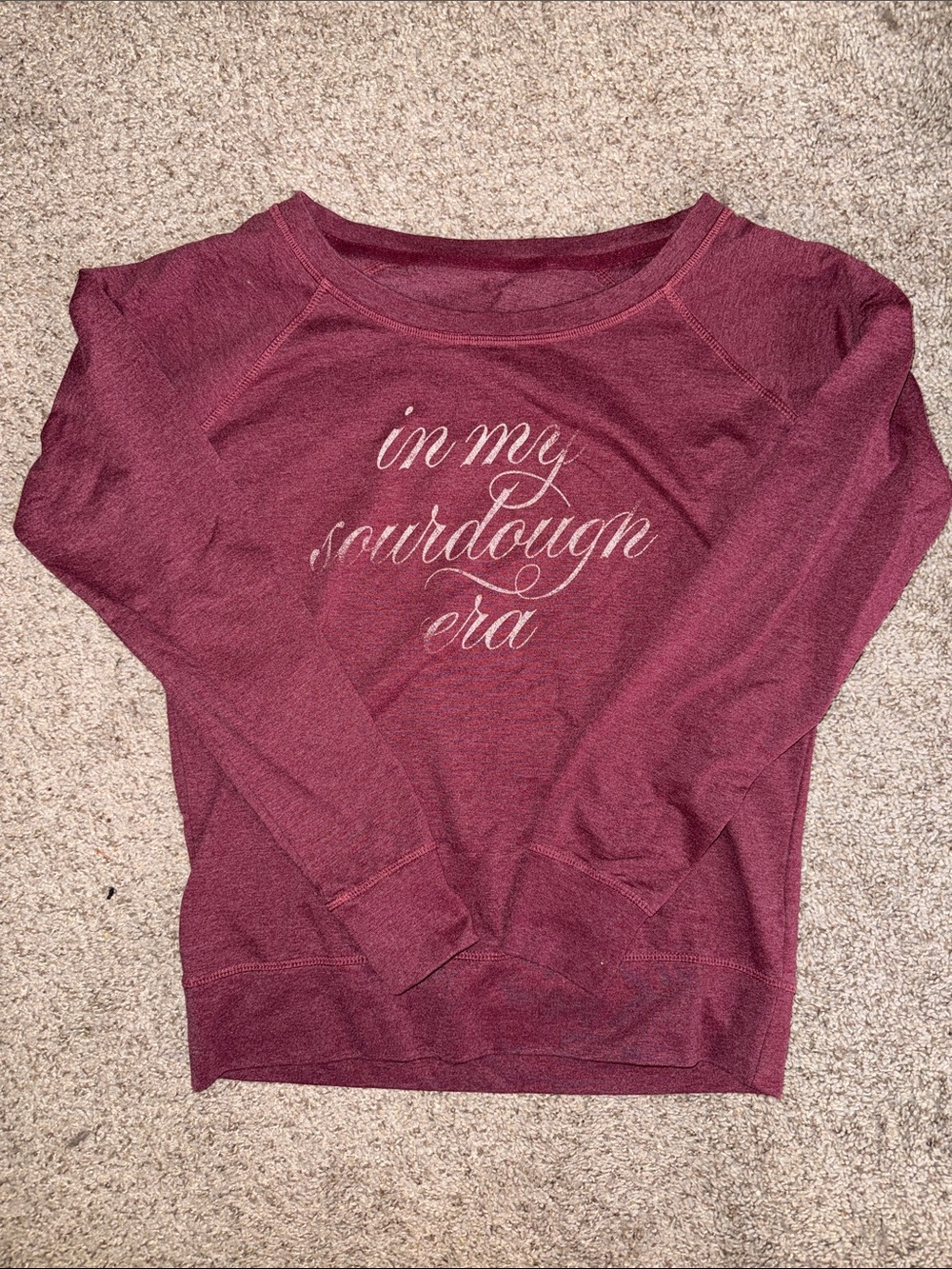 Cozy Burgundy Graphic Pullover Sweatshirt - Women